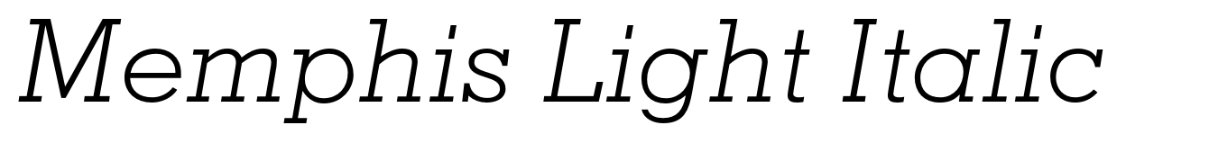 Memphis Light Italic